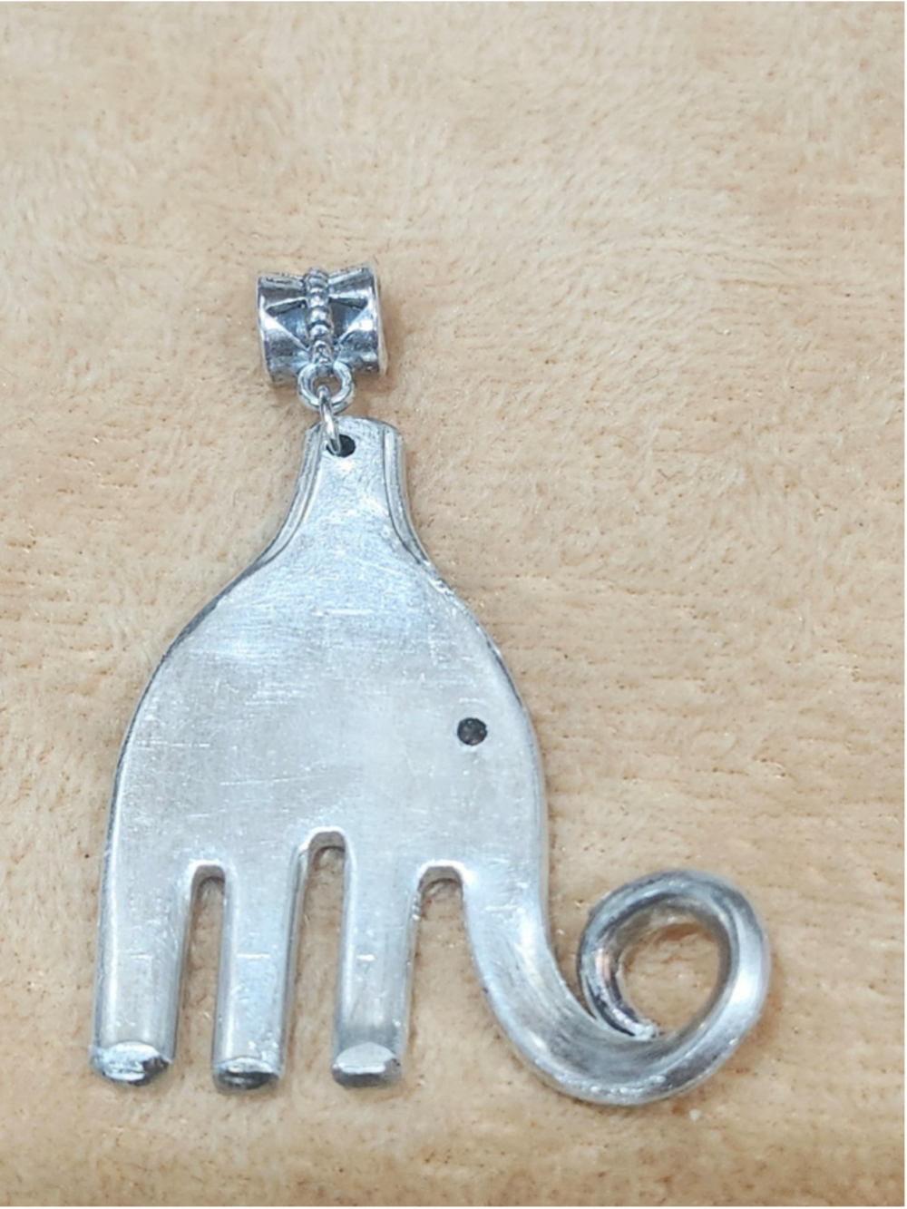 Elephant Fork Pendant Silverwear Jewelry